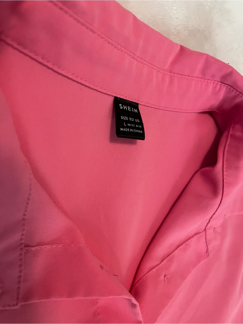 Pink Ruffle-Hem Button Front Midi Dress - Picture 5 of 5